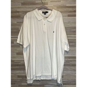 Polo Ralph Lauren Shirt Men's Size 2XL Big White 100% Cotton Short Sleeve #242
